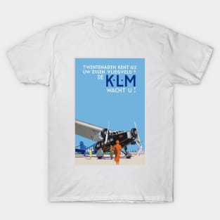 KLM Netherlands Vintage Poster 1930s T-Shirt